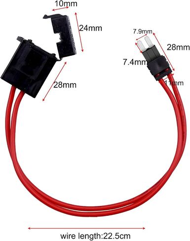 2pcs 12-24V 16 AWG Specialized Car Fuse Holder Connector Low Profile Mini Blade Type Fuse Holder for Fusebox Panels with 4pcs Blade Fuse(3/5/10/15Amp) in Saudi Arabia