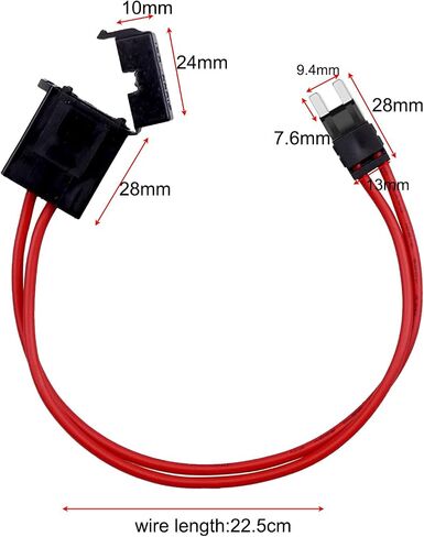 2pcs 12-24V 16 AWG Specialized Car Fuse Holder Connector Low Profile Mini Blade Type Fuse Holder for Fusebox Panels with 4pcs Blade Fuse(3/5/10/15Amp) in Saudi Arabia