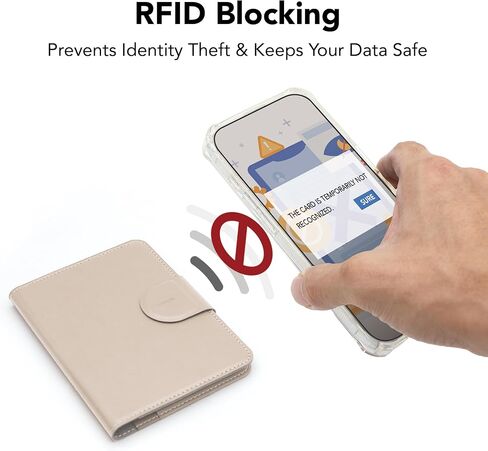 LHiDS Leatherette Passport Holder with RFID Protection, Premium PU Leather, Snap Button Closure, Travel Passport Wallet Cover for Passport, Boarding Passes, Business Cards, Cash (Classic Brown) in Kuwait