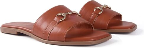 Women's Dressy Flat Sandals for Women Square Open Toe Slip on Comfortable Slide Sandals Summer in Kuwait