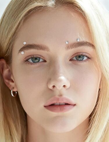 Hoeudjo Rook Percing المجوهرات الجراحية الحاجب الفولاذ الحاجب ثقب المجوهرات 16g السطح tragus أقراط منحنية الحواجب الحاجب الحديد للنساء الطول مختلف 6/8/10mm in Kuwait