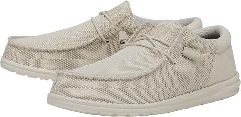Hey Dude Men's Wally-Funk Mono White Size 6 | Men's Shoes | Men Slip-on Loafers | Comfortable & Light-Weight in Saudi Arabia