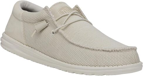 Hey Dude Men's Wally-Funk Mono White Size 6 | Men's Shoes | Men Slip-on Loafers | Comfortable & Light-Weight in Saudi Arabia