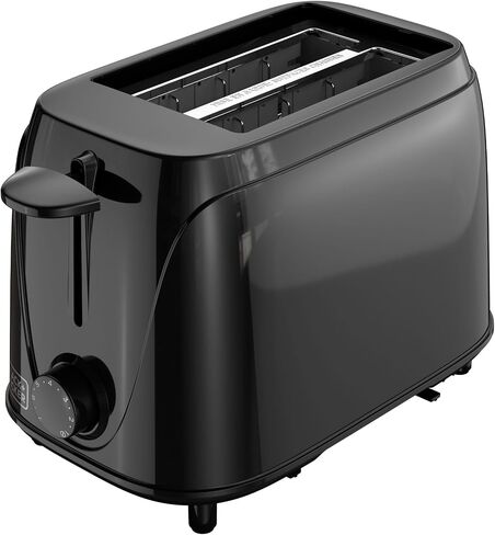 Black+Decker 2-Slice Soaster مع محدد الظل المحمص ، صينية فتحة القابلة للإزالة ، وإغلاق السيارات in Kuwait