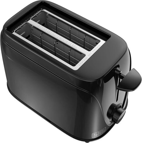 Black+Decker 2-Slice Soaster مع محدد الظل المحمص ، صينية فتحة القابلة للإزالة ، وإغلاق السيارات in Kuwait