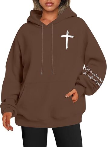 Hebbe Christian Sweatshirt for Women Christian Graphic Hoodies Pullover - Bible Vershirts Sweatshirts Faith Top in Saudi Arabia