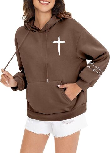 Hebbe Christian Sweatshirt for Women Christian Graphic Hoodies Pullover - Bible Vershirts Sweatshirts Faith Top in Saudi Arabia