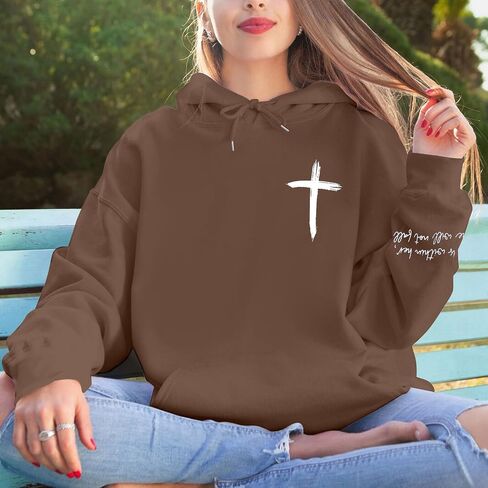 Hebbe Christian Sweatshirt for Women Christian Graphic Hoodies Pullover - Bible Vershirts Sweatshirts Faith Top in Saudi Arabia