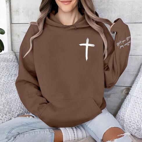Hebbe Christian Sweatshirt for Women Christian Graphic Hoodies Pullover - Bible Vershirts Sweatshirts Faith Top in Saudi Arabia