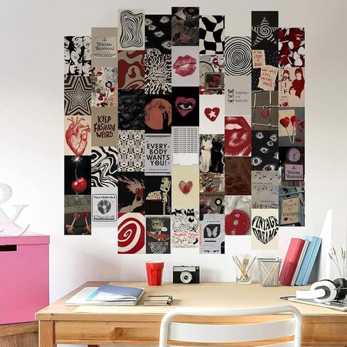 KBKBART Dark Cottagecore ديكور الغرفة الجمالية مجموعة من 17، ديكور جداري أساسي للمنزل، ديكور أكاديميا داكنة Cottagecore ديكور الغابات الغابات الطبيعة جدار الفن يطبع، خمر ديكور الفطر ملصق صور الحيوانات لغرفة النوم ديكور جدار النوم- غير مؤطرة in Kuwait