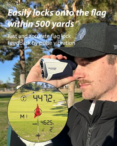 Gogogo Sport Vpro ZeroIn Lite Rechargeable Golf Rangefinder with Slope and Magnet 1400 Yards White Range Finder for Disc Golf in Kuwait