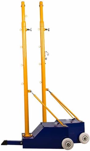 Weatherproof Steel Volleyball Badminton Poles, Adult Youth Volleyball Badminton Net Post, Outdoor Sports Fitness Equipment, Blue+Yellow-5 in Saudi Arabia