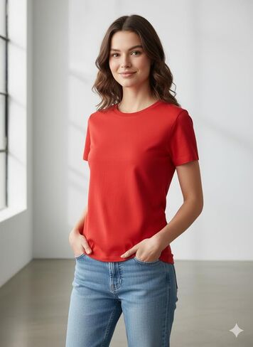 tshirts للنساء قمم جولة الرقبة القصيرة الأكمام الصيفية Tees الشاطئ العطلات ملابس العوامل القطن الناعم in Kuwait