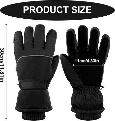 Winter Ski Gloves for Men Women, Waterproof Windproof Snowboard Gloves Warm Touchscreen Snow Gloves for Cold Weather in Kuwait