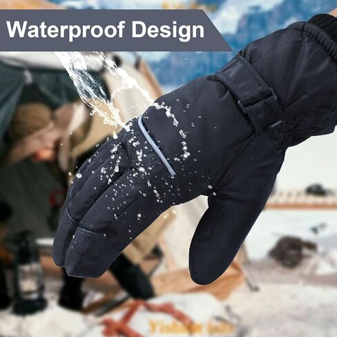 Winter Ski Gloves for Men Women, Waterproof Windproof Snowboard Gloves Warm Touchscreen Snow Gloves for Cold Weather in Kuwait