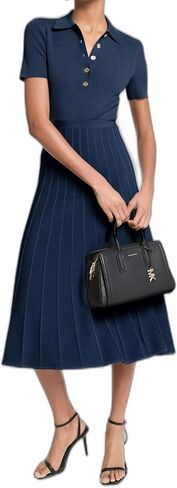 Michael Kors Fit و Flare Midi Polo Dress in Kuwait