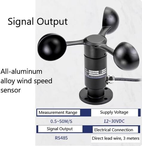All-Aluminum Alloy Ultrasonic Pipeline-Type High-Precision Wind Speed Sensor & Three-Cup Anemometer (4-20mA Output) in Saudi Arabia
