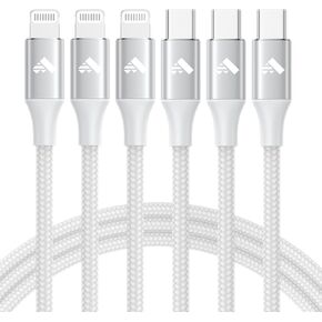 USB C to Lightning Cable 10FT [Apple MFi Certified] Long iPhone Fast Charger USB C Power Delivery Type C to Lightning Braided USBC to Lightning Cable for iPhone 14 13 12 11 Pro Max X XS XR 8 7 6s Plus in Kuwait