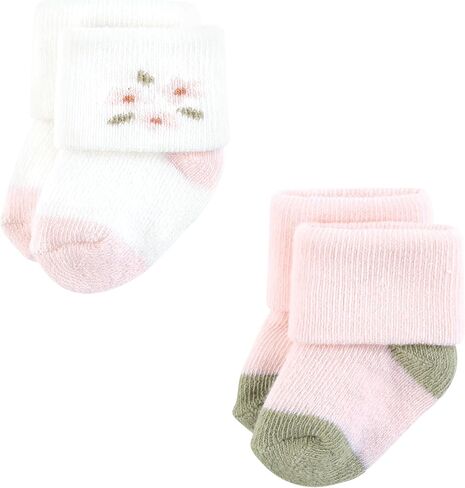 Touched by Nature Baby Infant Girl Organic Cotton Socks, Flower Market, 6-12 Months, Pink in Saudi Arabia