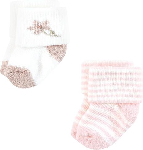 Touched by Nature Baby Infant Girl Organic Cotton Socks, Flower Market, 6-12 Months, Pink in Saudi Arabia