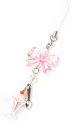 4PCS Black-phone Charm Y2K Phone Accessories Aesthetic Keychain Star Flower Cute Decor String Cellphone Chain Pendant Strap Lanyard Butterfly Crystal Ribbon Bead Gothic Young in Kuwait