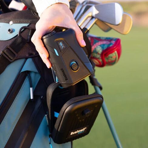جهاز تحديد المدى بالليزر من Bushnell Tour V6 Shift مع كرات نائب | تعويض المنحدر، PinSeeker، التركيب المغناطيسي، نطاق 1300 ياردة، تكبير 6X | منشفة الجولف من سلسلة Signature in Kuwait