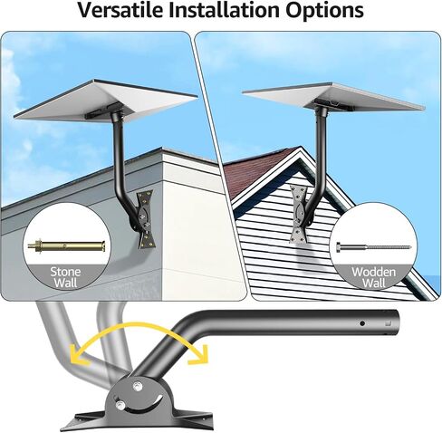 Urmust Starlink Gen 3 Mount, 360° Adjustable Angle Starlink Roof/Wall Mount with Pipe Adapter, Starlink Mounting Kit Gen 3 for Standard Dish, Starlink Pole Mount, Starlinks Internet Satellite Kit in Saudi Arabia