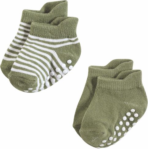 Hudson Baby Baby Infant Girl Non-Skid No-Show Socks, Mauve Neutral, 12-24 Months, Pink in Saudi Arabia