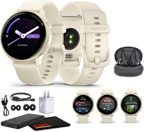 Garmin Vivoactive 6 Smartwatch Metallic Jasper Green with Jasper Green Band Best Fitness GPS Smart-Watch with AMOLED Display, 11-Day Battery, Advanced Activity Tracking Watch Bundle for Men &Women in Saudi Arabia