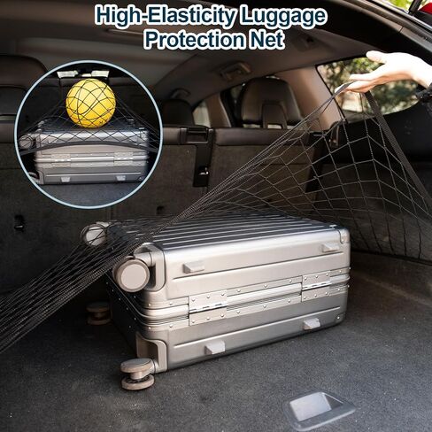 Elastic Cargo Net for SUV, Car Trunk Net Organizer with ABS Hook Storage Mesh Cargo Nets 27.5 x 19.6 inch for Truck Bed Tailgate Netting Accessories in Kuwait