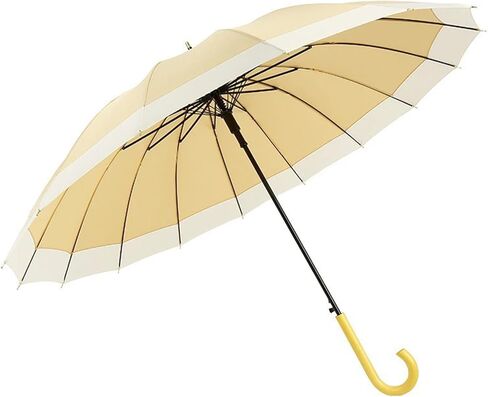 ThreeH Big Beatiful Umbrella with Arc Classic Wood Handle 16 Ribs 48" Windproof Sturdy Stick Rain Umbrella in Saudi Arabia
