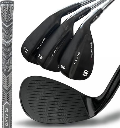 Premium Full Face Golf Wedges, Golf Wedge Set, 3 Wedges 52/56/60 Degree Wedge, Lob Wedge, Gap Wedge, Sand Wedge Golf Club for Men, Premium Grip, Right Hand in Saudi Arabia