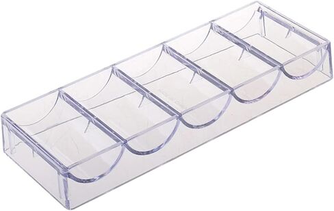 Toyvian 1Pc Capacity Poker Chips Container Transparent Storage Case for Chips Organizer with Five for Easy Classification for Game in Kuwait