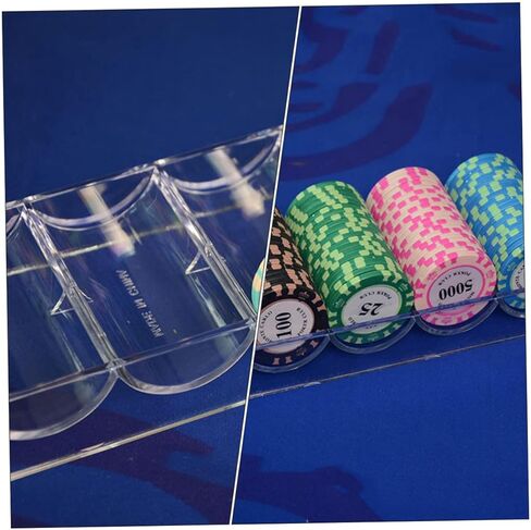 Toyvian 1Pc Capacity Poker Chips Container Transparent Storage Case for Chips Organizer with Five for Easy Classification for Game in Kuwait