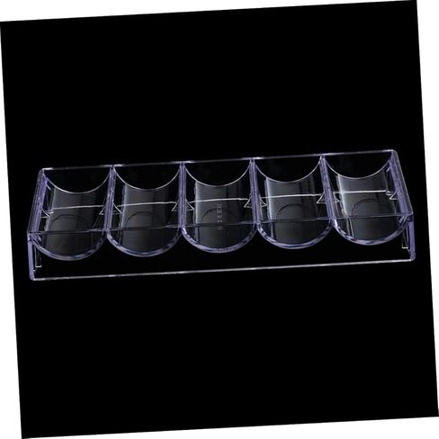 Toyvian 1Pc Capacity Poker Chips Container Transparent Storage Case for Chips Organizer with Five for Easy Classification for Game in Kuwait