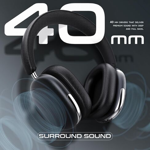 Freepods 120H Playtime Wireless Over-Ear Headphones, ANC/ENC Pro-Level Active Noise Cancelling, Bluetooth Headphones with Built-in Microphone Type-C Charging for Call Travel Sports Gym-Sliver in Kuwait