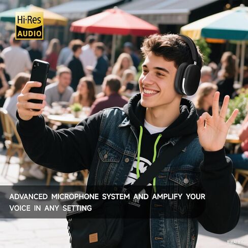 Freepods 120H Playtime Wireless Over-Ear Headphones, ANC/ENC Pro-Level Active Noise Cancelling, Bluetooth Headphones with Built-in Microphone Type-C Charging for Call Travel Sports Gym-Sliver in Kuwait