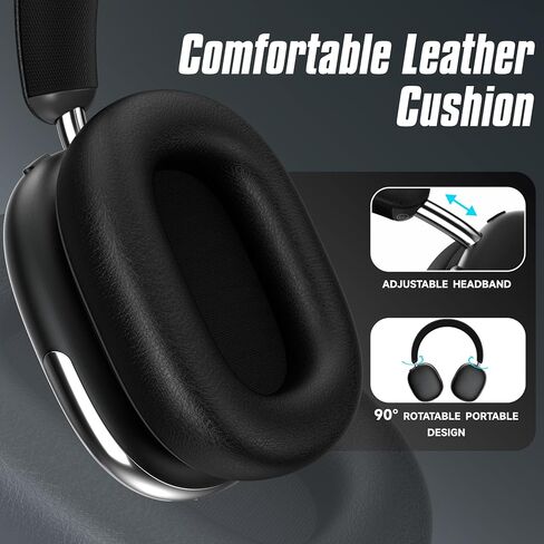 Freepods 120H Playtime Wireless Over-Ear Headphones, ANC/ENC Pro-Level Active Noise Cancelling, Bluetooth Headphones with Built-in Microphone Type-C Charging for Call Travel Sports Gym-Sliver in Kuwait