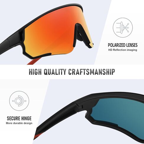 نظارات شمسية رياضية مستقطبة للرجال والنساء حماية من الأشعة فوق البنفسجية لركوب الدراجات والجري حول نظارات الشمس in Kuwait