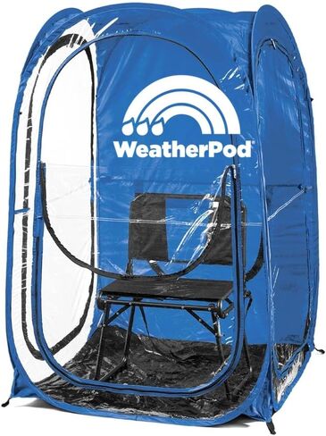 WeatherPod® The Original Shark Tank MyPod ™ 1-2 PORPON POD - ابق دافئًا وجافًا وخارجًا من الشمس - جراب الطقس للرياضة أو المطر أو الرياح (أحمر ، 46 "L x 46" W × 59 "H) in Kuwait