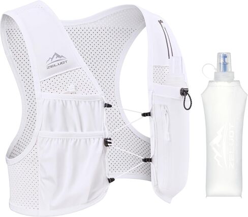 Running Vest for Women Men, USA Original Patent, Adjustable Chest Straps Running Hydration Vest with 500ml Soft Flask, Lightweight Reflective Hydration Backpack for Hiking Marathon in Kuwait