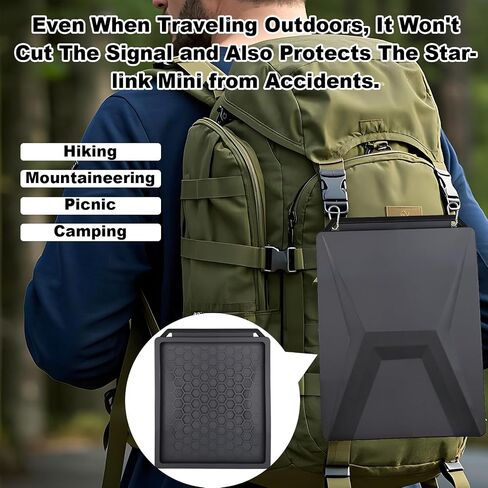 Starlink Mini Protective Cover, Military-Grade Silicone Case for Starlink Mini Dish, Shockproof, Anti-Bump, UV-Resistant & Lightning-Proof Full Cover Shell, Fits 12.2 x 10.63 Inches, Black in Saudi Arabia