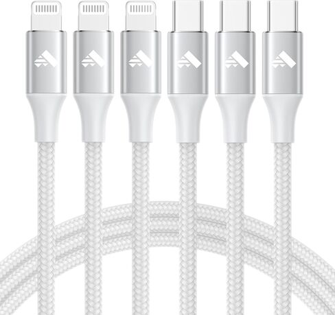 USB C to Lightning Cable 10FT [Apple MFi Certified] Long iPhone Fast Charger USB C Power Delivery Type C to Lightning Braided USBC to Lightning Cable for iPhone 14 13 12 11 Pro Max X XS XR 8 7 6s Plus in Kuwait