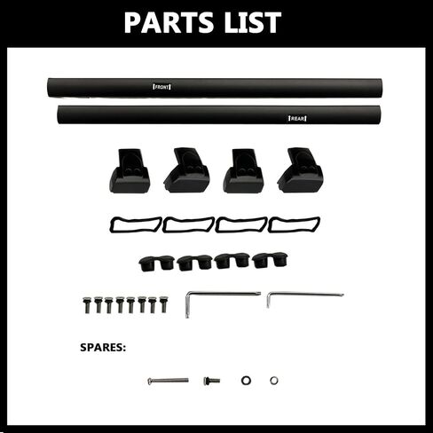 Roof Rack Crossbars Roof Rail Cross Bars Fit 2006 2007 2008 2009 2010 Compass Rooftop Side Rails Cargo Bag Luggage Carrier - 165lbs Load - Aluminum Black in Saudi Arabia