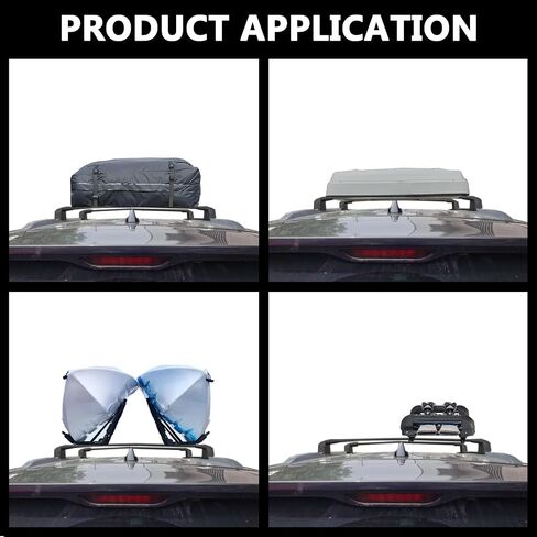 Roof Rack Crossbars Roof Rail Cross Bars Fit 2006 2007 2008 2009 2010 Compass Rooftop Side Rails Cargo Bag Luggage Carrier - 165lbs Load - Aluminum Black in Saudi Arabia