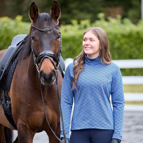 Kerrits Women's Snaffle Links Fleece Equestrian Half Zip Top – Plush, Midweight Fleece-Lined Winter Riding Shirt, Great Layer in Saudi Arabia