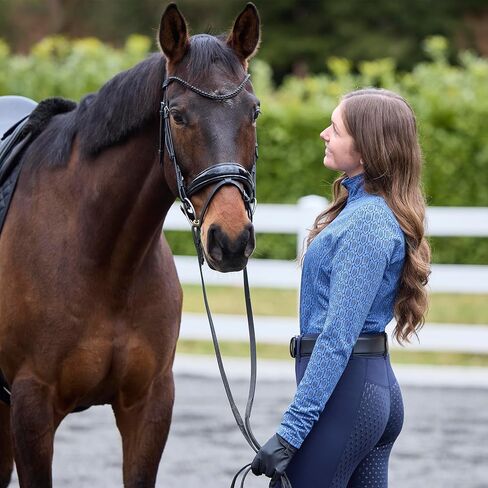 Kerrits Women's Snaffle Links Fleece Equestrian Half Zip Top – Plush, Midweight Fleece-Lined Winter Riding Shirt, Great Layer in Saudi Arabia