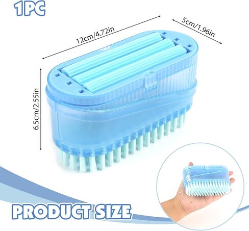 صندوق صابون، موزع صابون محمول ABS مع أسطوانة للرغوة بدون استخدام اليدين، موزع صابون مثالي وحاوية صابون الغسيل، مناسب للاستخدام في المنزل وفي السفر (أزرق) in Kuwait