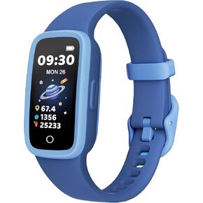 Kids Fitness Tracker Watch with Amoled Screen, Activity Tracker No Phone Needed, Heart Rate and Sleep Monitor, 3ATM Waterproof, Pedometer, Alarm Clock, Games, Step Counter Watch for Boys 5-10 in Saudi Arabia
