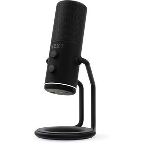 NZXT Capsule Elite - Premium USB Condenser Microphone for Gaming, Streaming, Podcasting, and Recording - Studio-Quality Sound - Multi-Position Design - DTS Software - RGB Lighting - Black in Kuwait